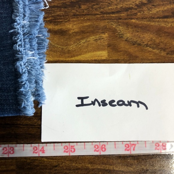 AYR Womens The Pop Jeans Size 29 Short Blue Wash Straight Leg Raw Hem - Picture 11 of 15